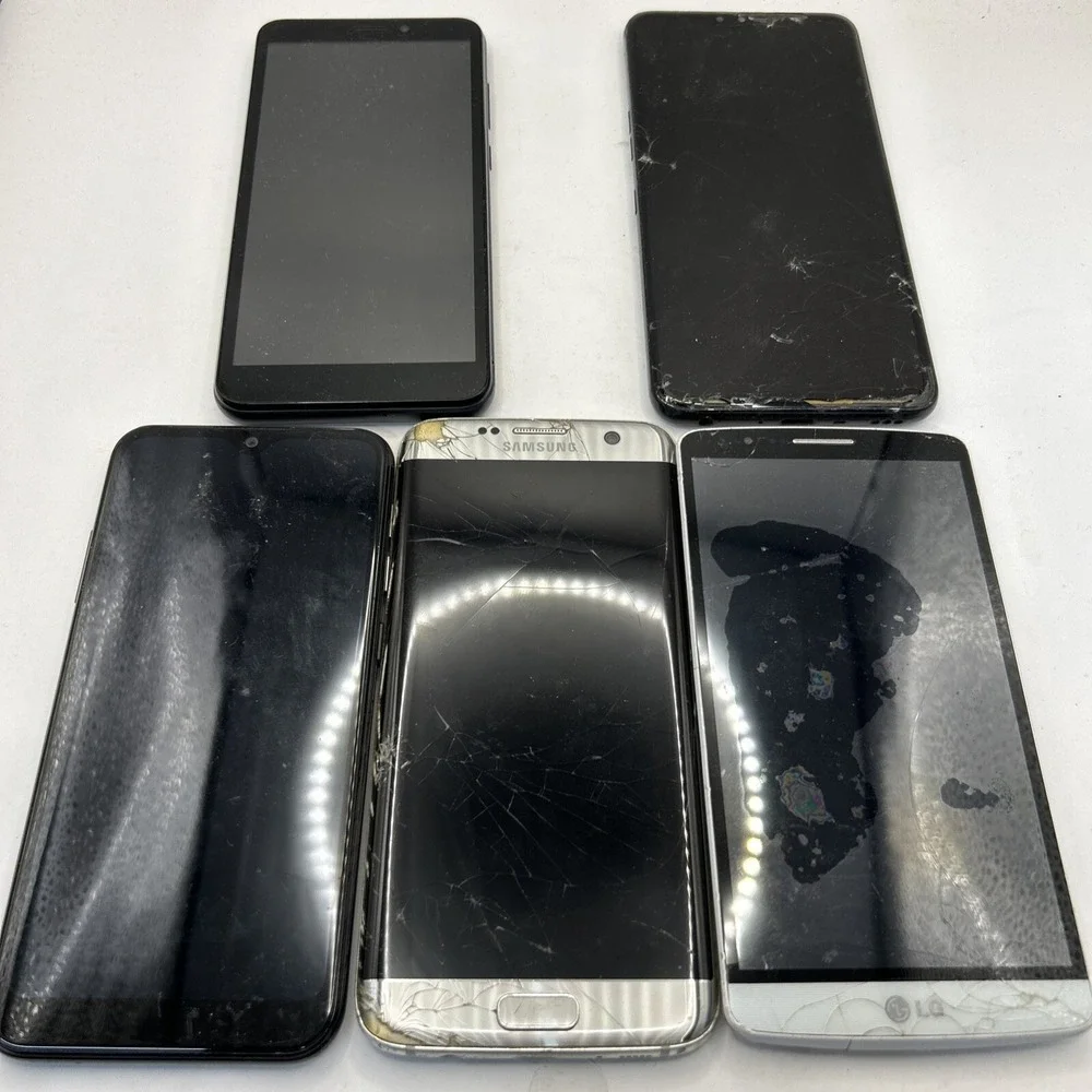 Lot Of 5 Phones Untested Android Samsung S7 Edge G3 V50 Thin Q